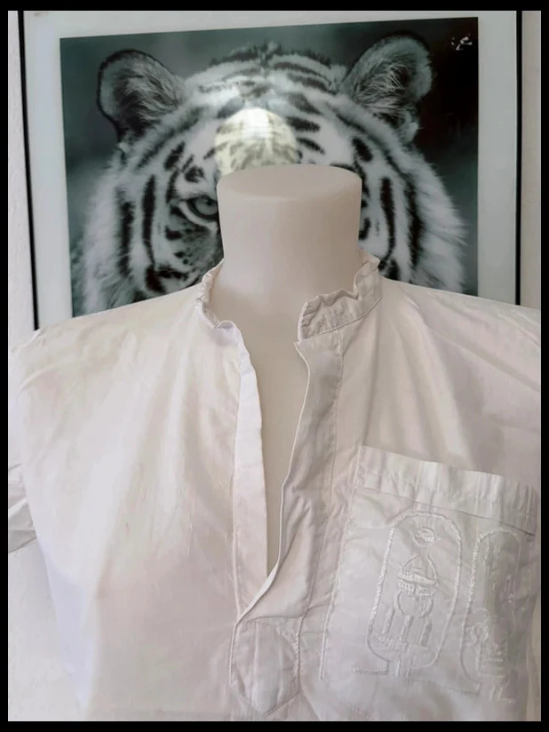 Blusa feminina bordada branca 100% algodão - Estilo boêmio - Tamanho M – photo 3